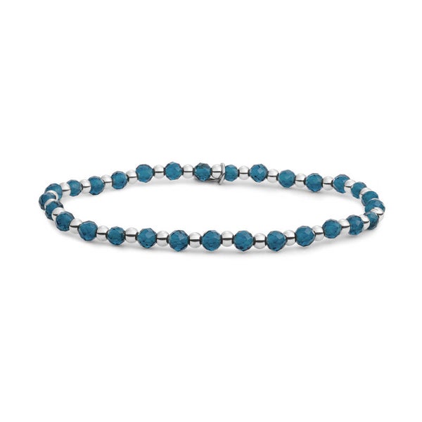 Bracelet | Interstellar - Ocean Topaz Quartz | Gold of Silver - 3mm