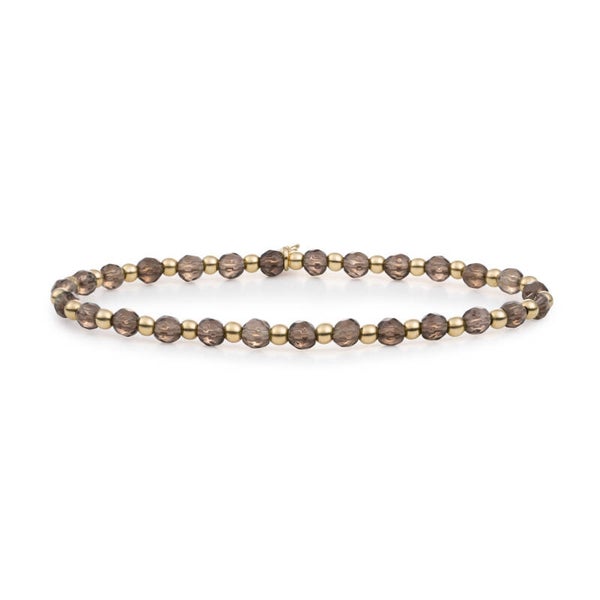 Bracelet | Interstellar - Smokey Quartz | Gold of Silver - 3mm