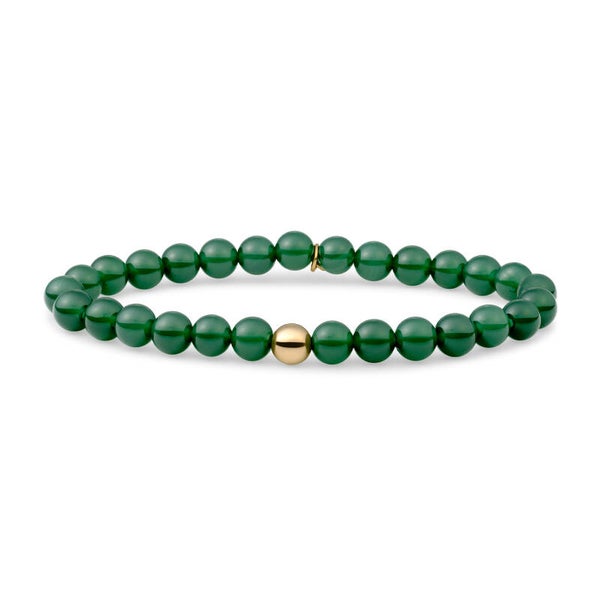 Green Onyx Saturn Large Armband - goud of zilver