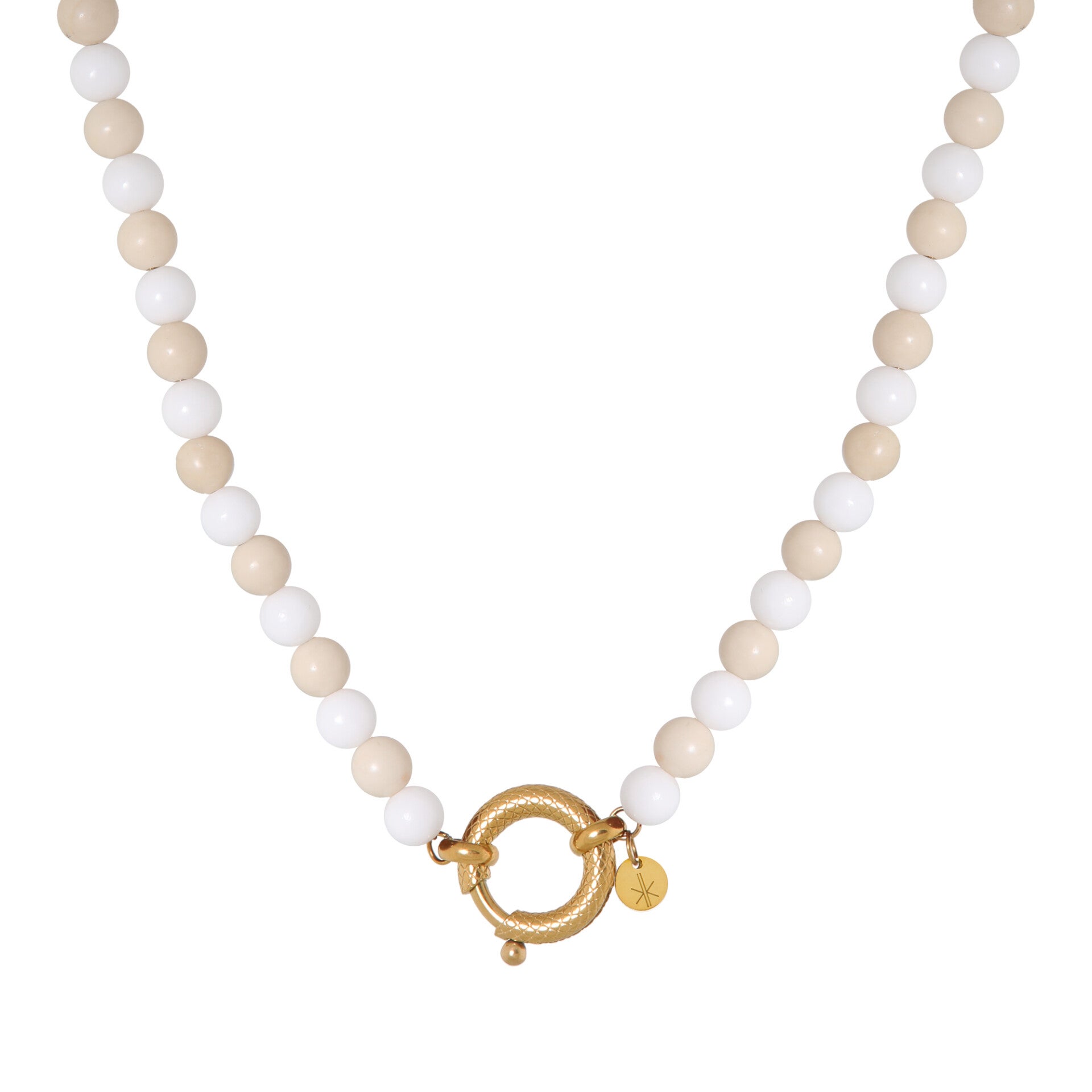 Label Kiki - Vanilla snake necklace gold