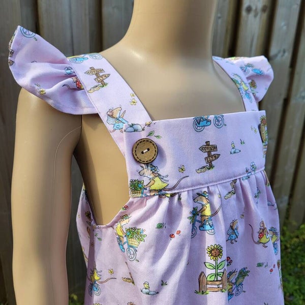STORYBOOK dress - PINK - with mice