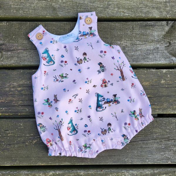 ASLAN romper - Pink  - Magical tea Time with Dragon