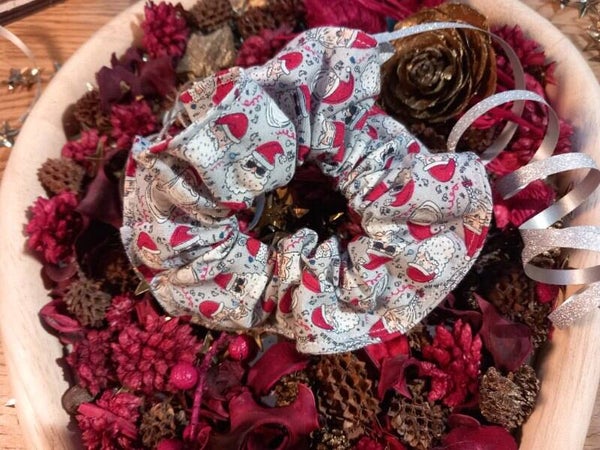 Chouchou Noël rouge gris