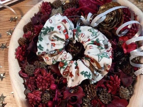 Chouchou Noël vert rouge