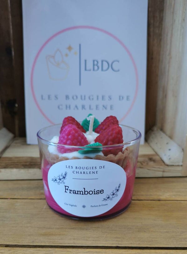 Bougie " Tarte aux framboises"