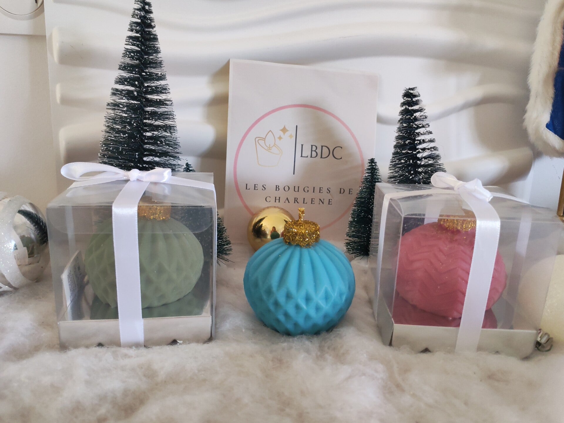 Bougie Boule de Noel