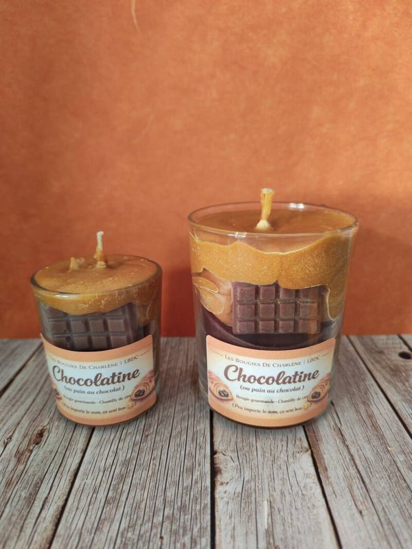 Bougie Gourmande "Chocolatine" ou " Pain au Chocolat"