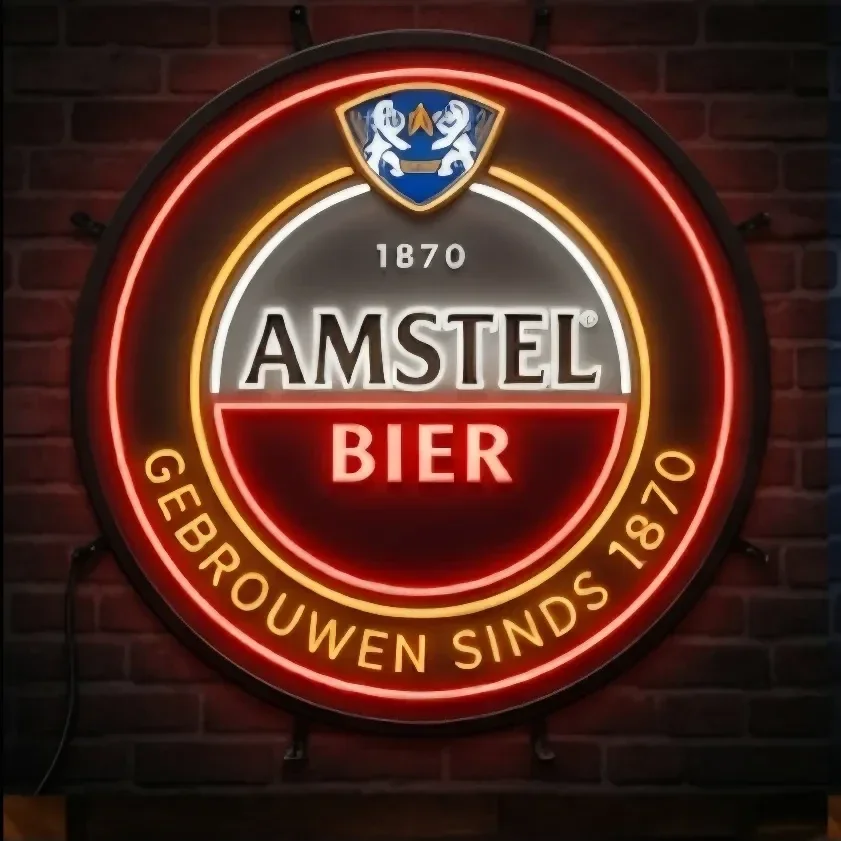 Amstel Bier LED Neon Verlichting - Wandbord - 22 t/m 62 cm