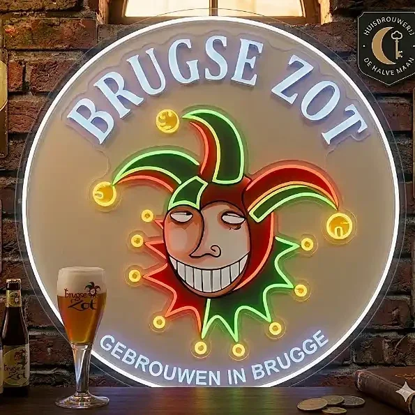 Brugse Zot LED Neon Bord - Bier Reclame Verlichting - USB