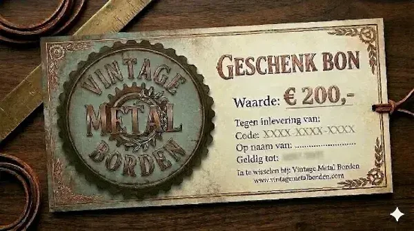 Vintage Metal Borden Geschenkbon - € 200,