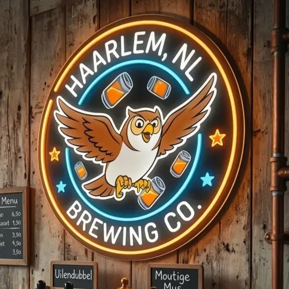 Haarlem Brewing Co. LED Neon Bord - Bier Wanddecoratie