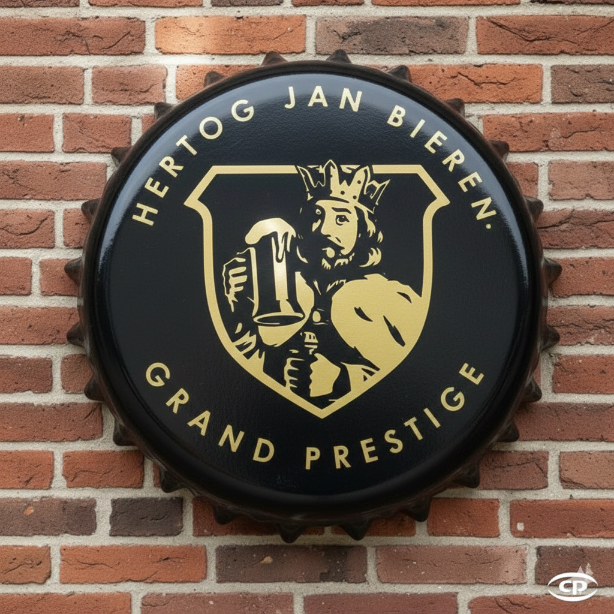 Hertog Jan Grand Prestige Metalen Wandbord - Kroonkurk 43 cm