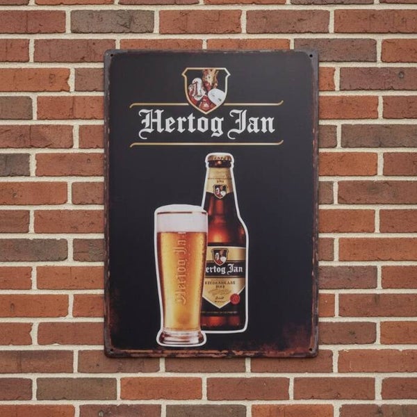 Hertog Jan Metalen Wandbord - Bier Reclamebord - 20x30 / 30x40 cm