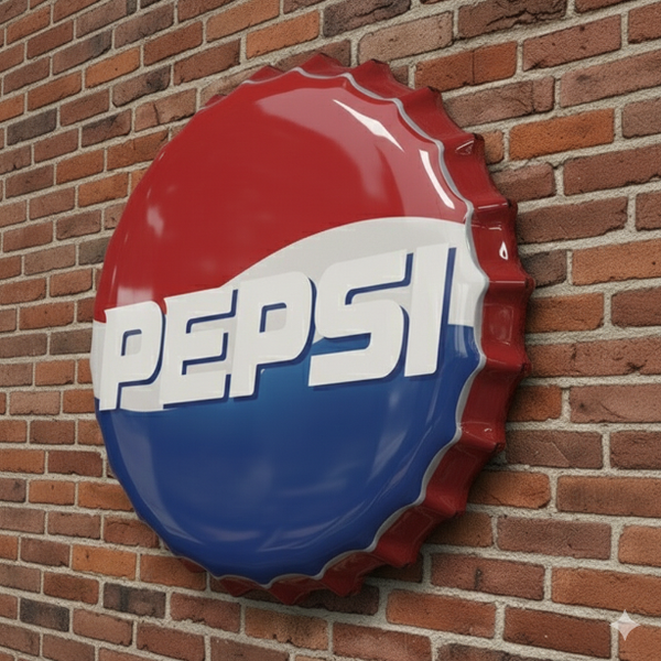 Metalen Wandbord Kroonkurk Pepsi Vintage - 43cm