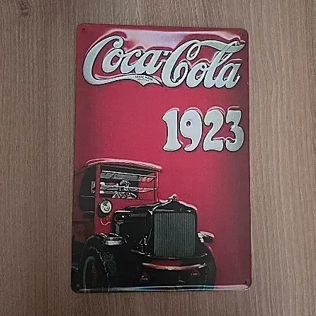 Vintage Coca-Cola Wandbord 1923 Truck - Metaal - 20x30 cm