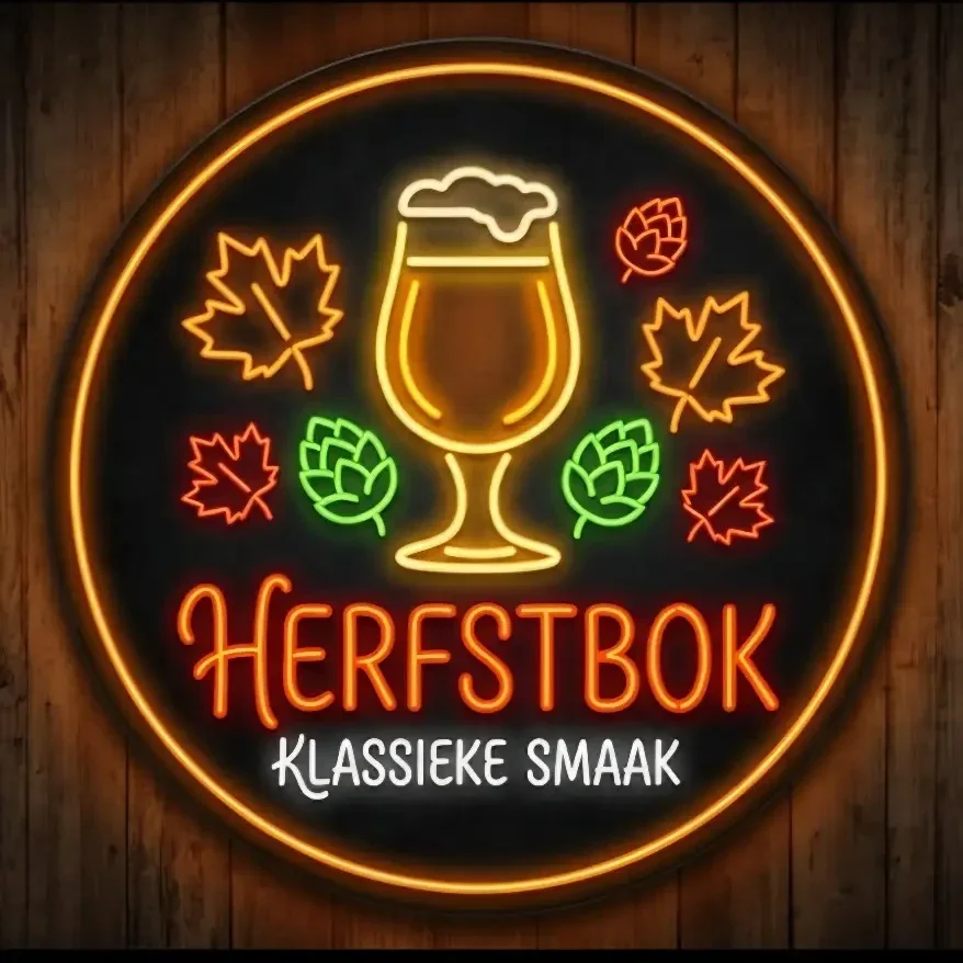 LED Neon Bord Herfstbok - Klassieke Smaak - USB Verlichting