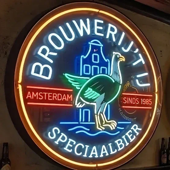 Neonbord Brouwerij 't IJ Amsterdam - Speciaalbier LED Verlichting