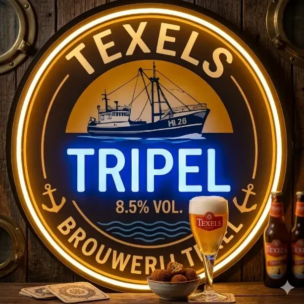 Texels Tripel LED Neon Reclamebord - USB