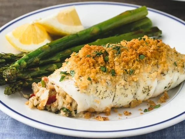 Shrimp and crabmeat Stuffed Flounder