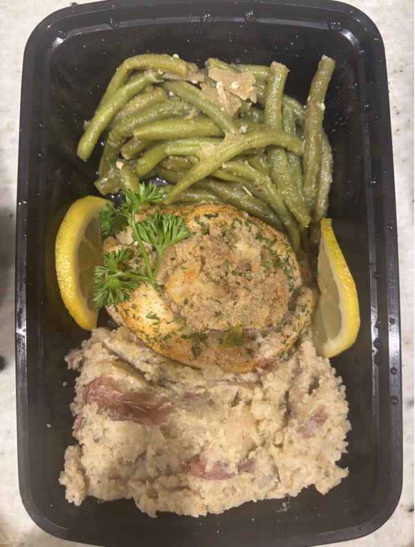 Shrimp and crabmeat Stuffed Tilapia