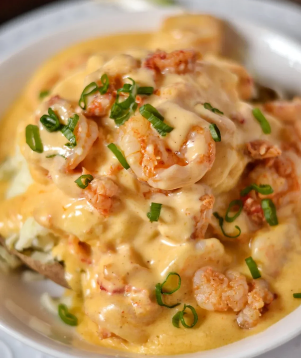 Seafood Stuffed Baked Potato
