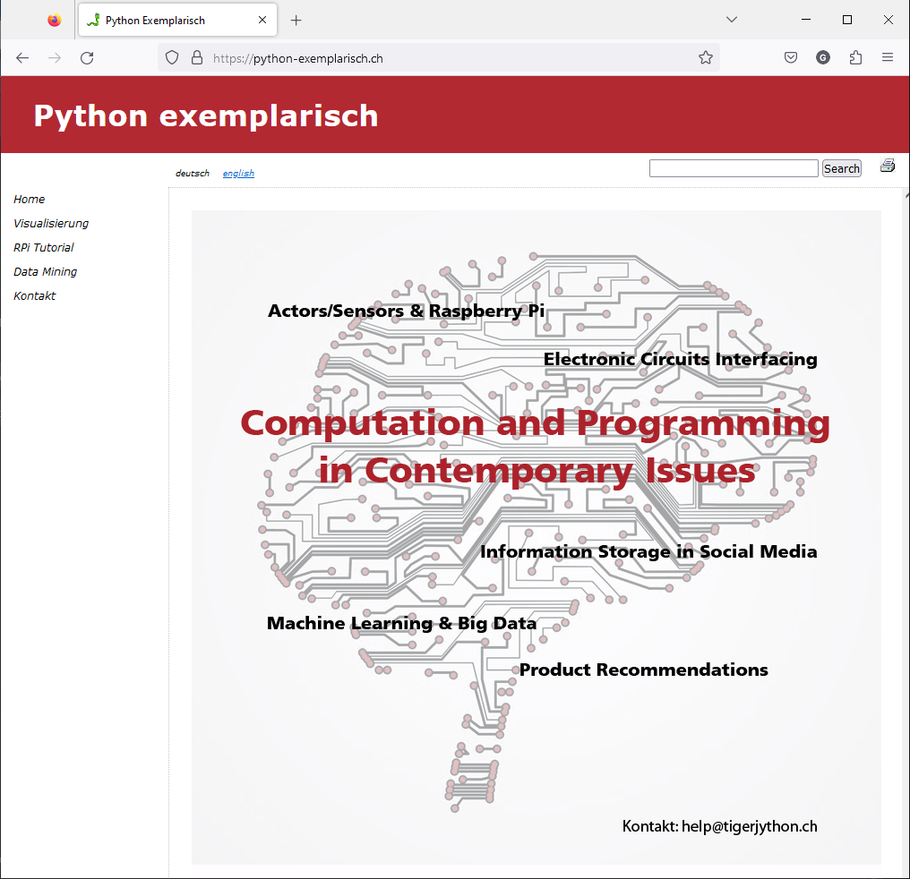 Python EXEMPLARISCH / PYTHON / MINTProjekt Mein neues Hobby