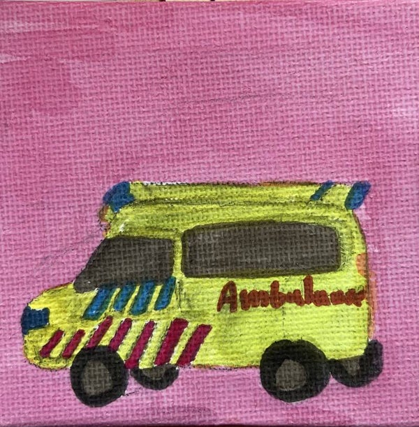 “Ambulance” canvas drawing
