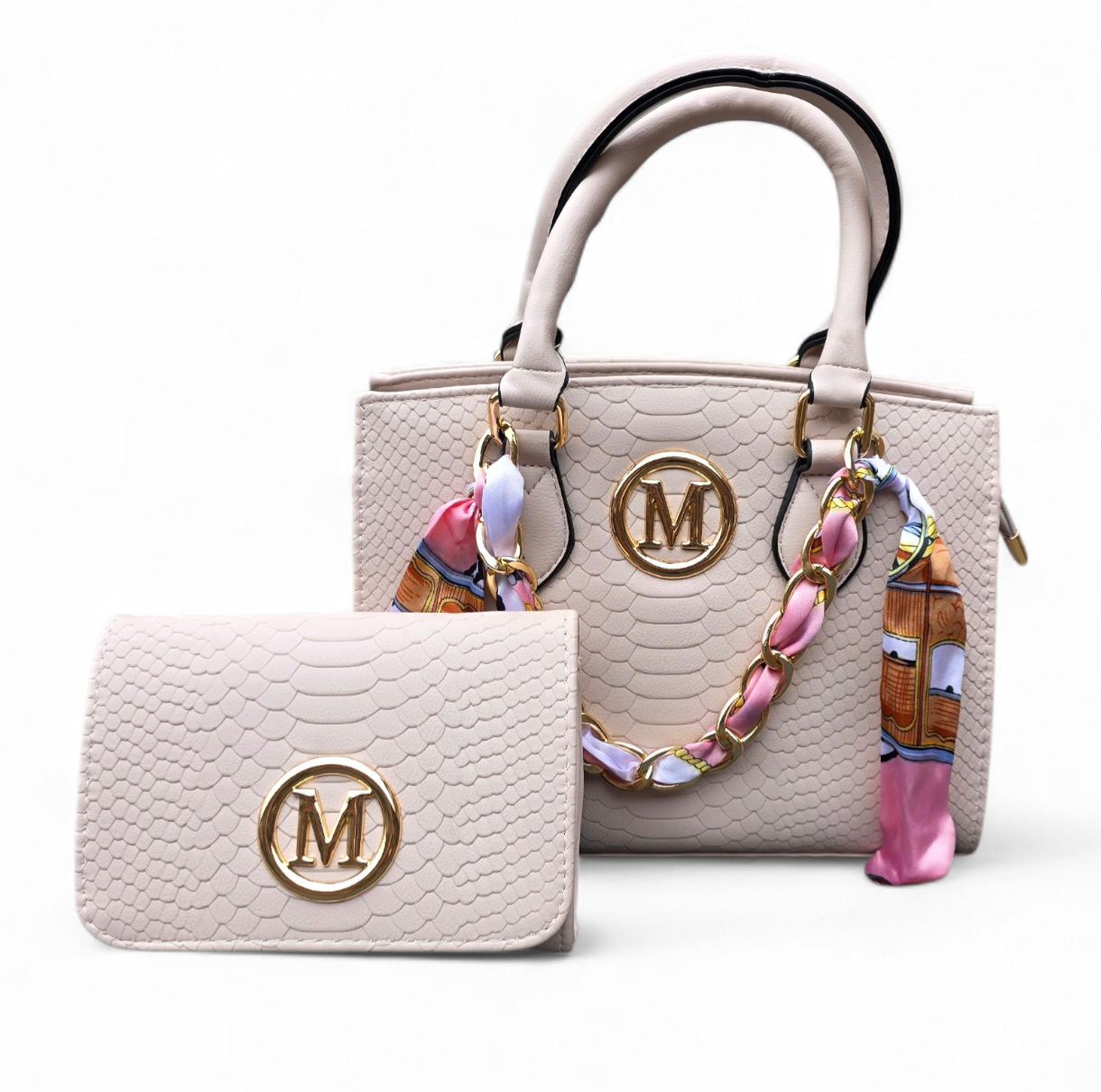 Set van 2 tassen (white roze)