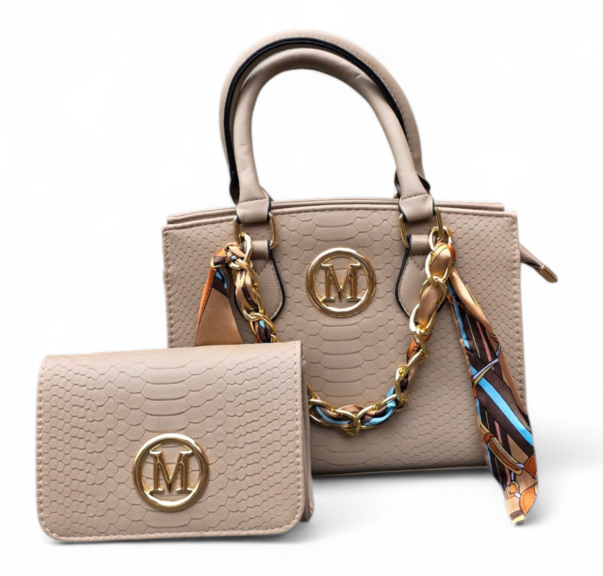 Set van 2 tassen (taupe)