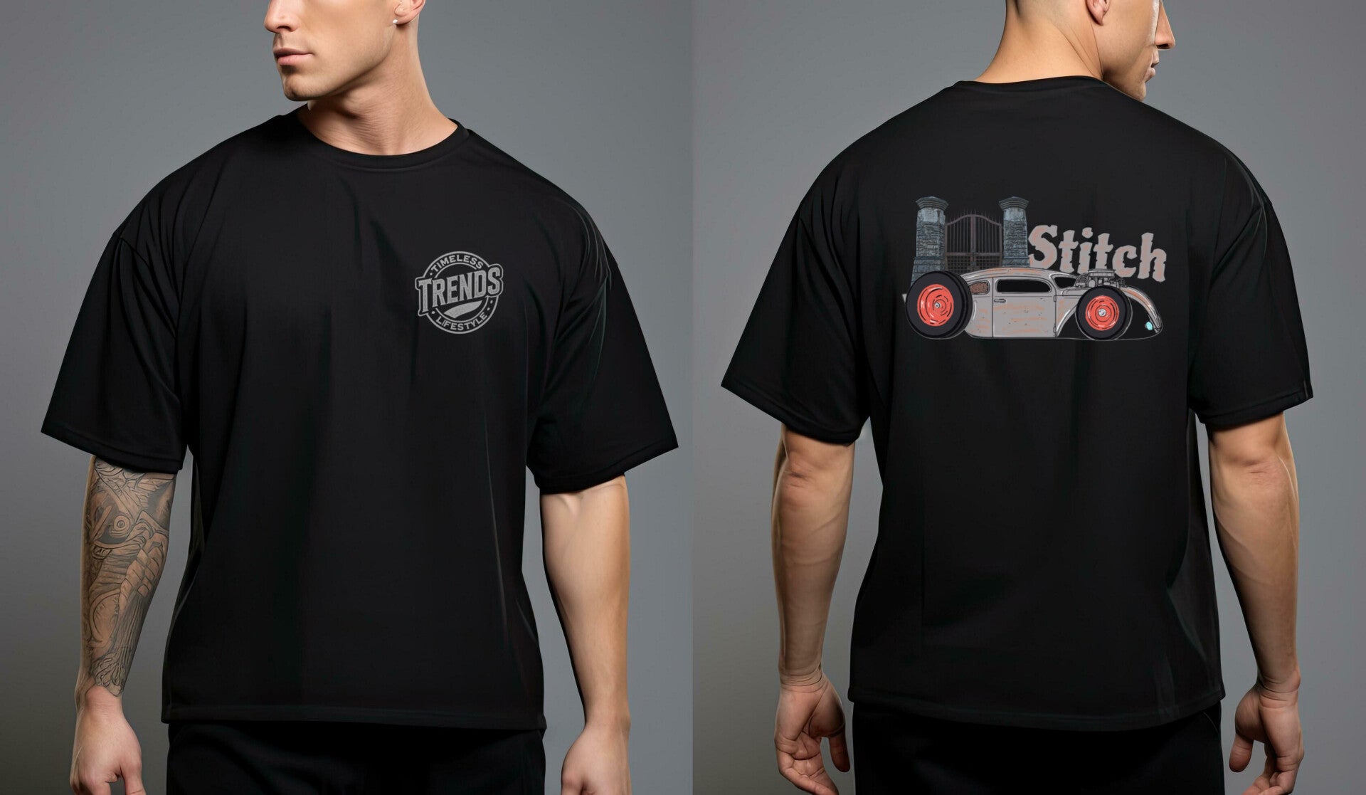 Stitch the Deathbug T-Shirt – Slammed VW Rat Rod