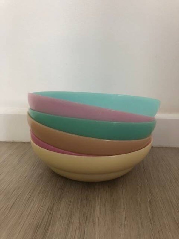 Pastelkleurige potjes zonder deksel