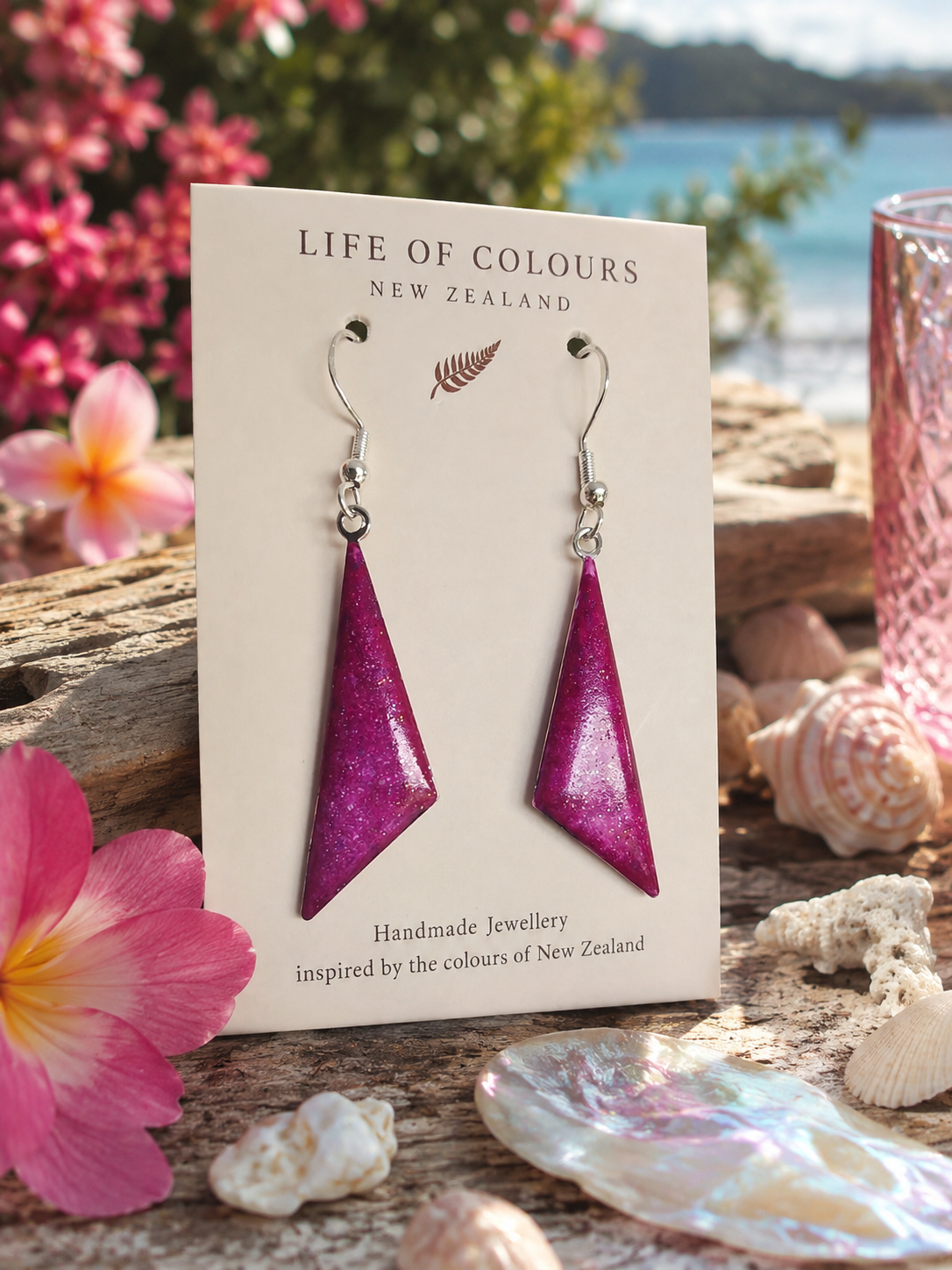 Cerise Bloom Earrings