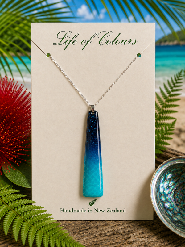 Ocean Meets Sky Reversible Necklace
