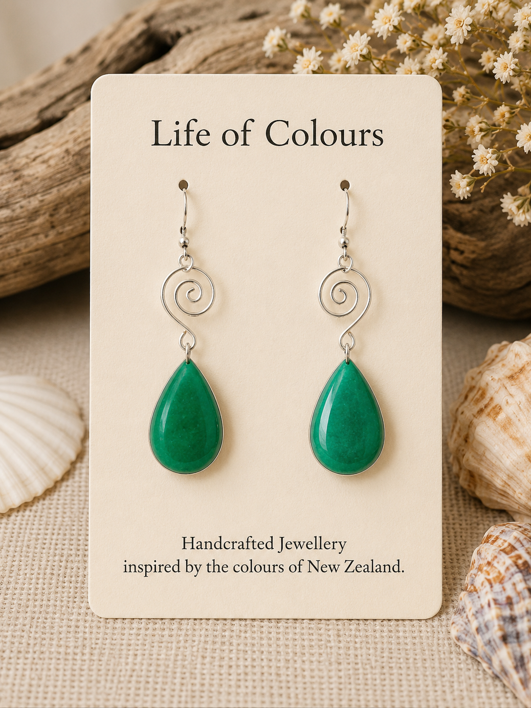 Jade Koru Earrings