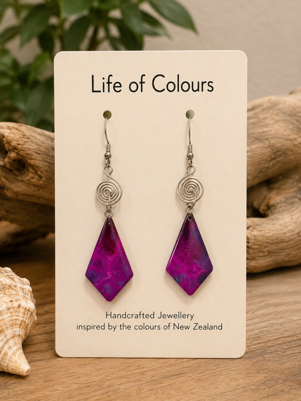 Violet Stardust Earrings