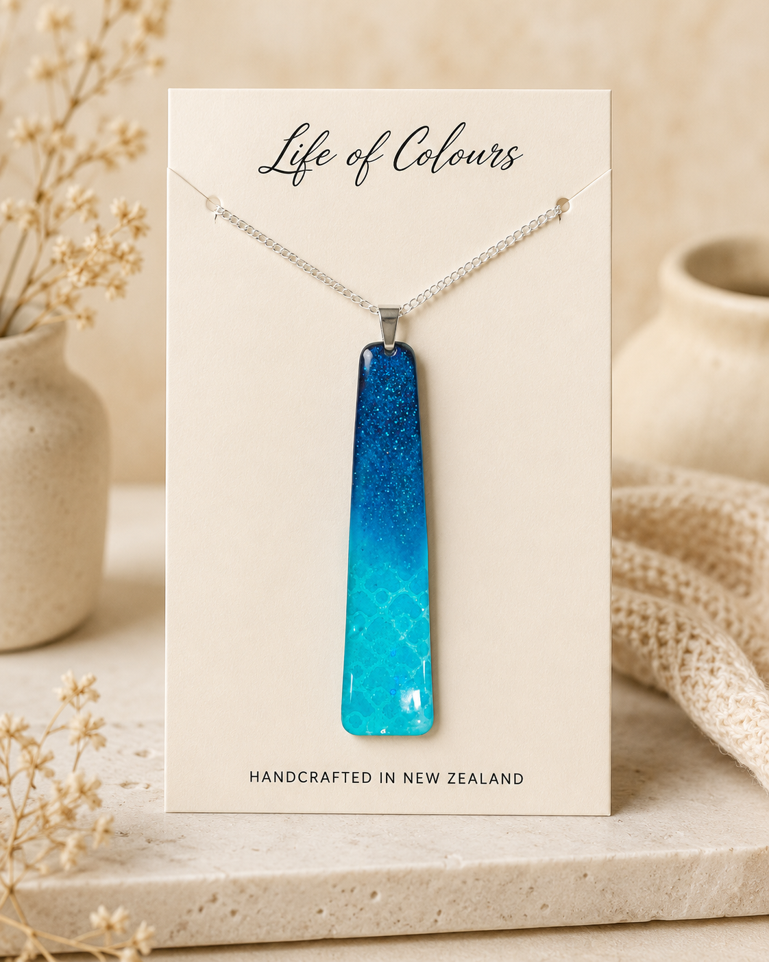 Ocean Meets Sky Reversible Necklace