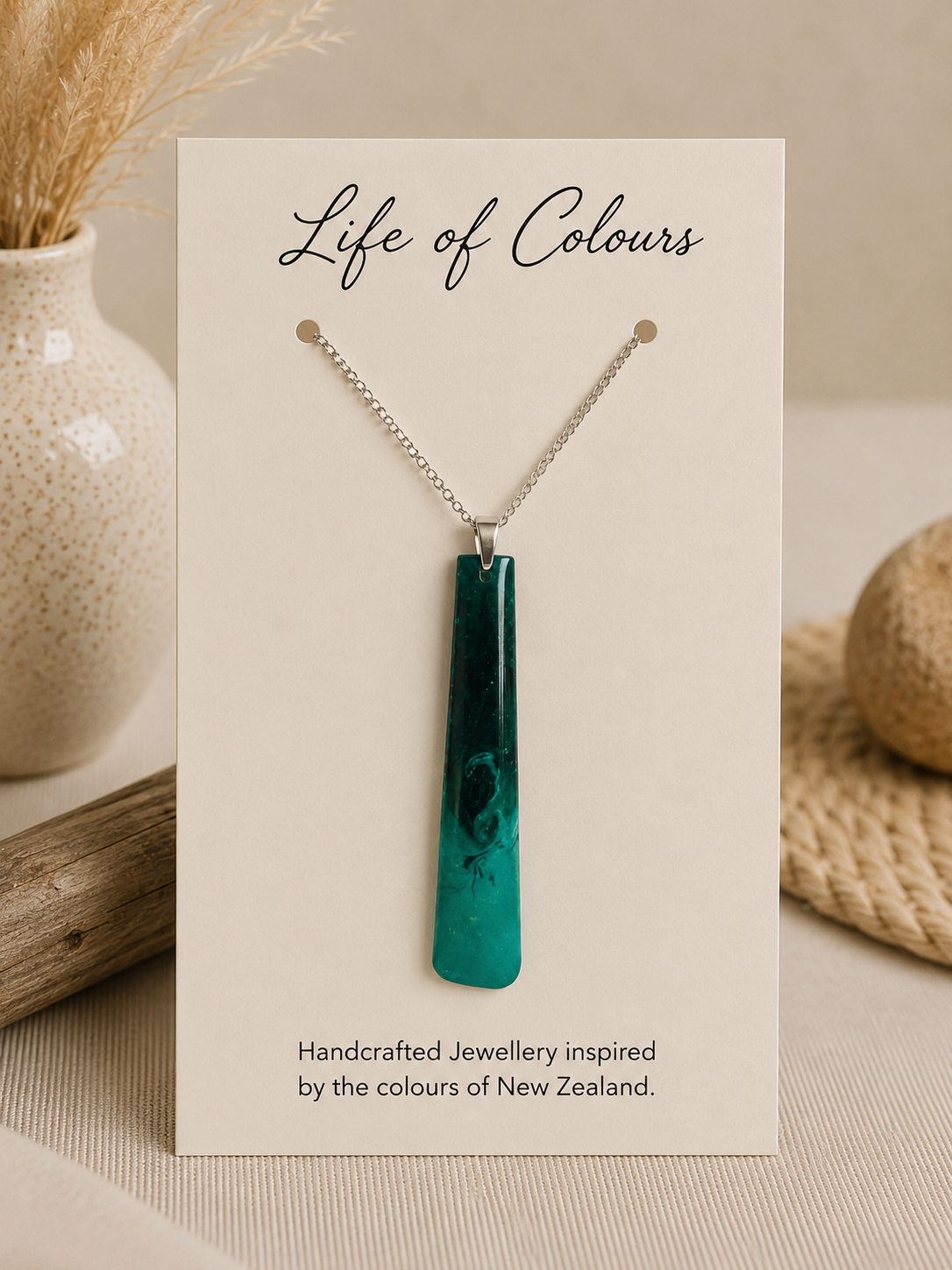 Turquoise Wave - Reversible Necklace