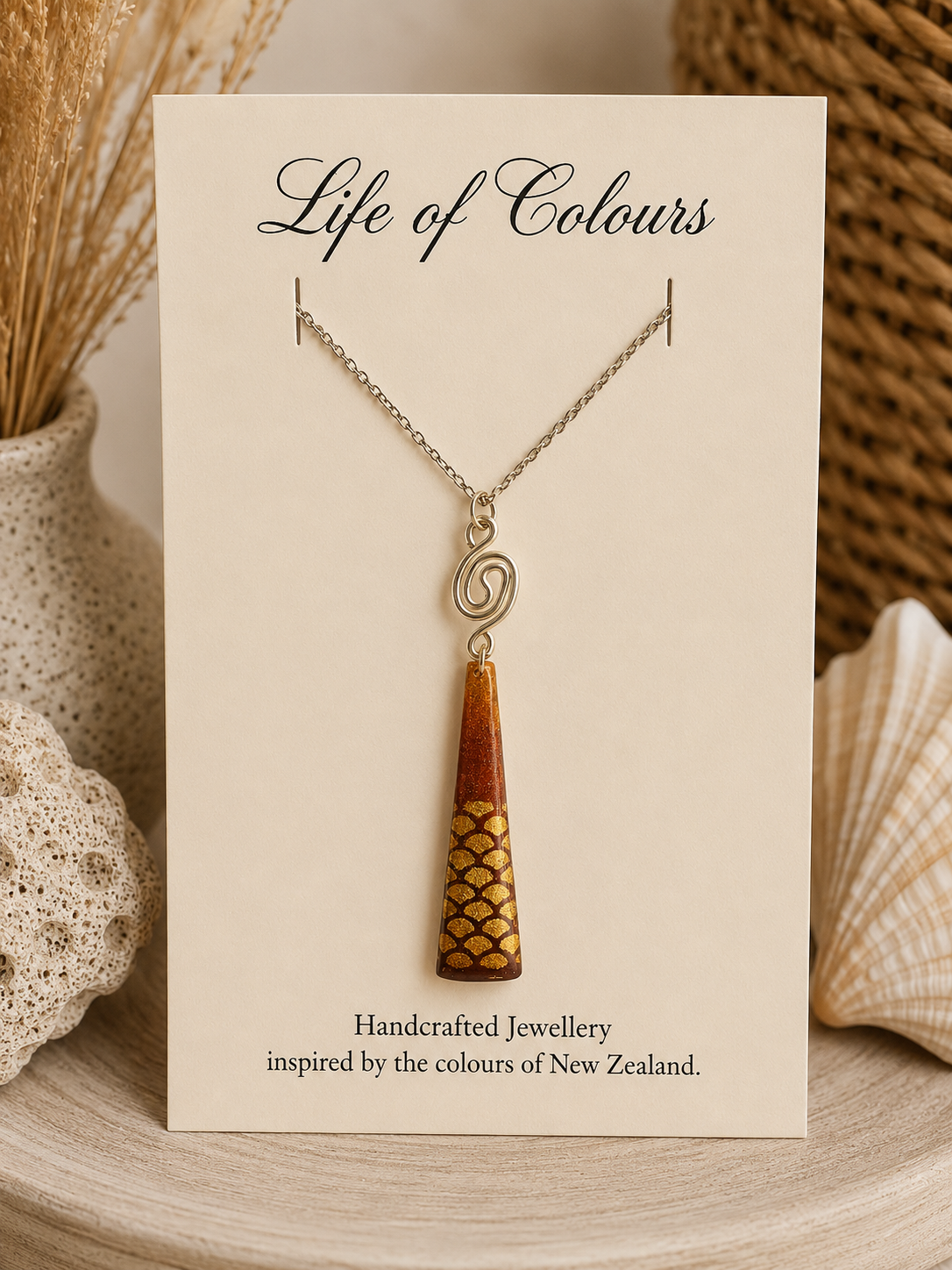 Woodland Bronze Reversible Necklace