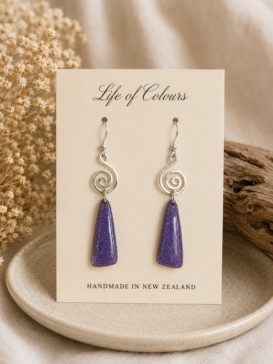 Moonlit Violet Earrings