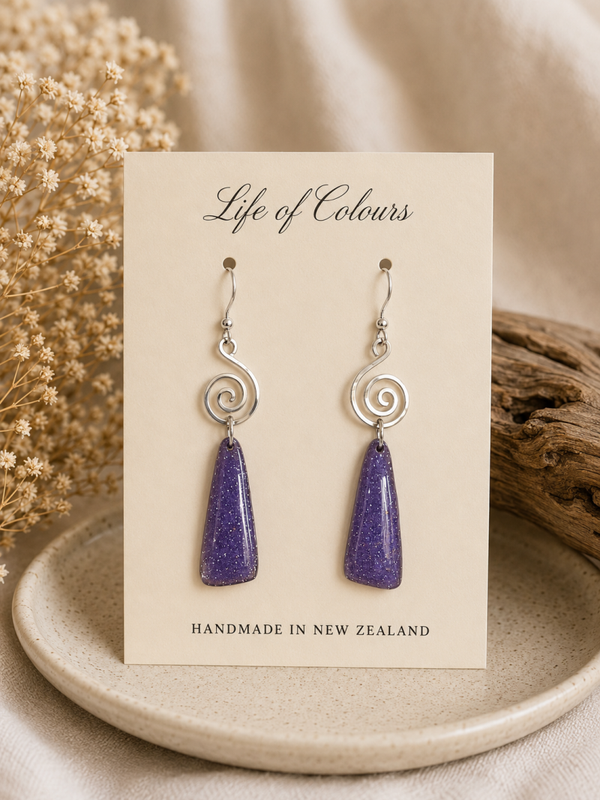Moonlit Violet Earrings