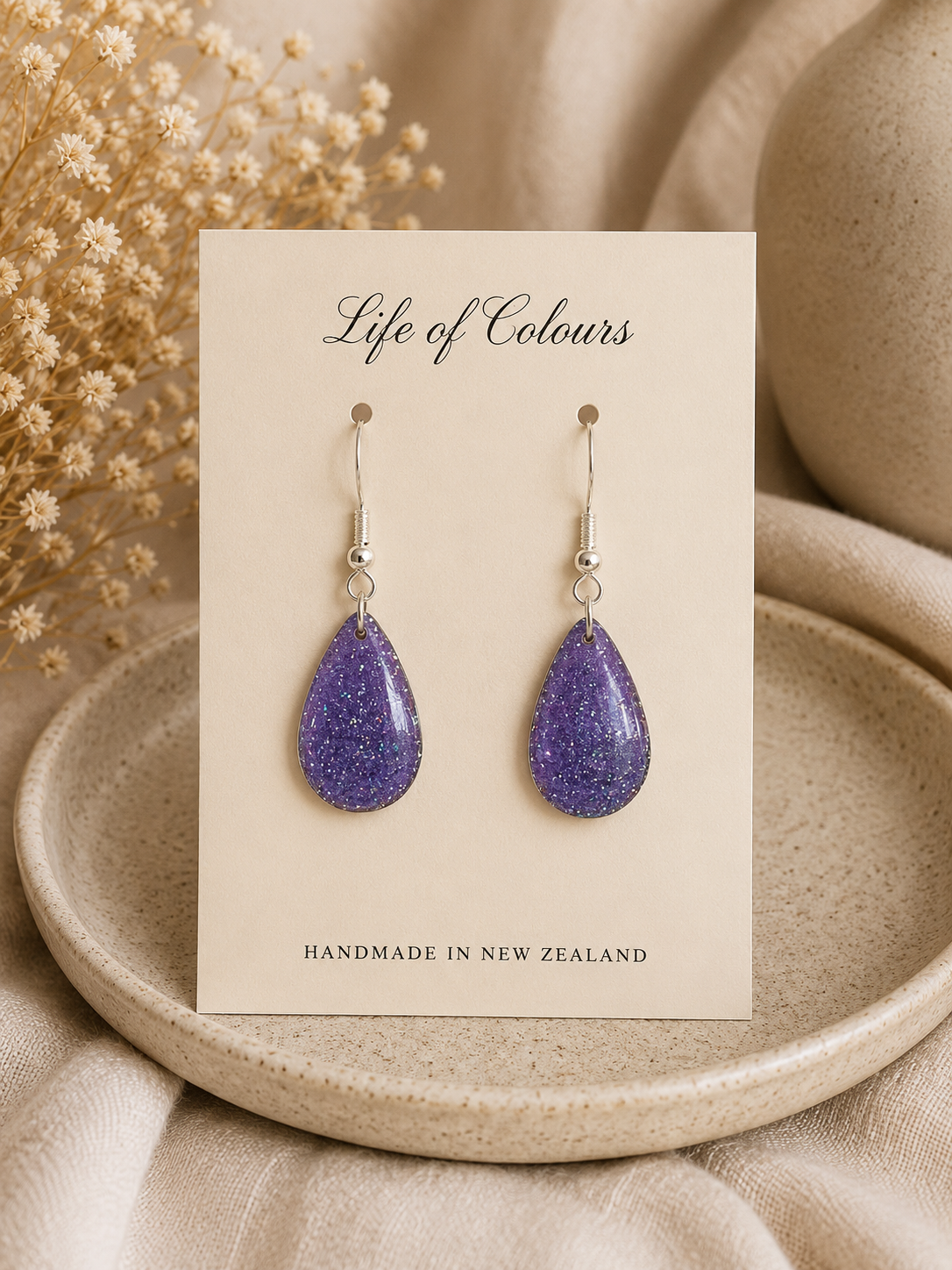 Violet Shimmer Earrings