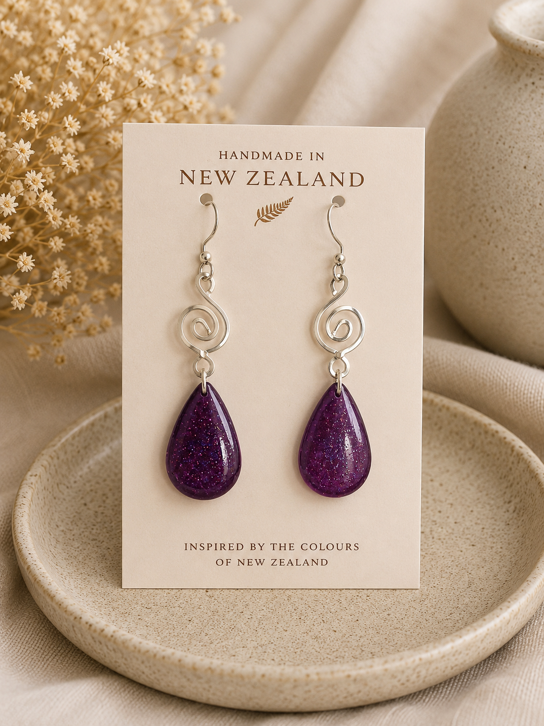Plum Shimmer Earrings