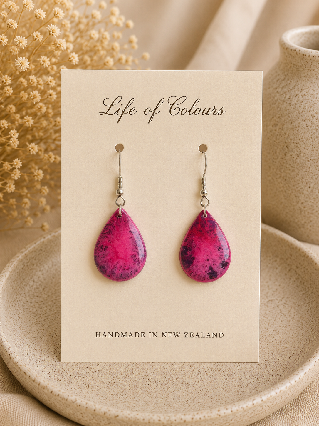 Pink Stardust Earrings