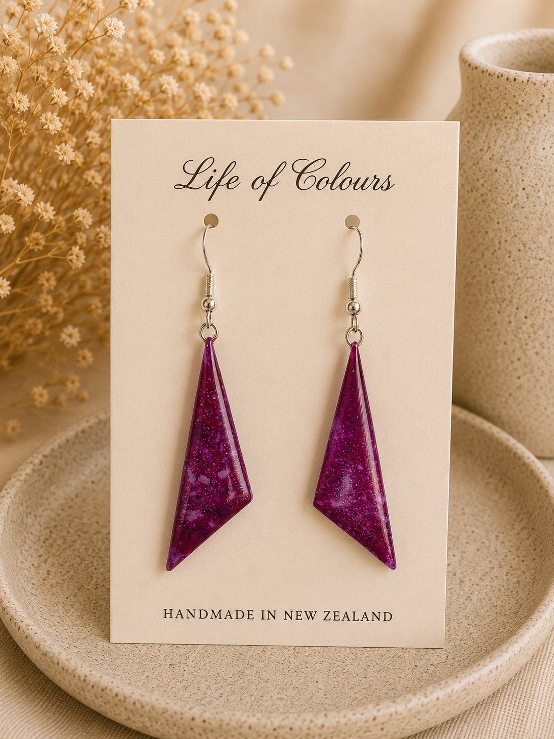 Cerise Bloom Earrings