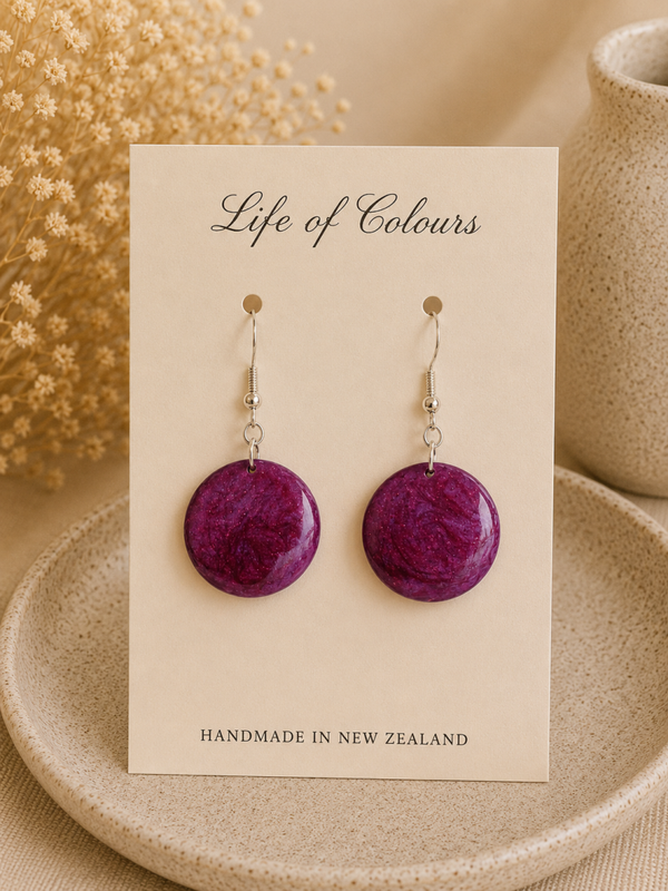 Grape Shimmer Earrings