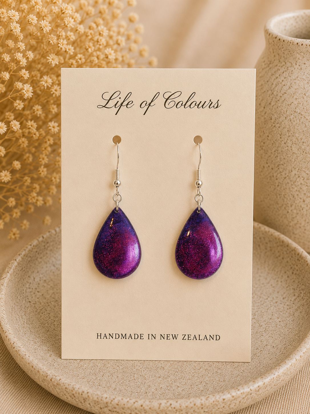 Violet Rose Earrings