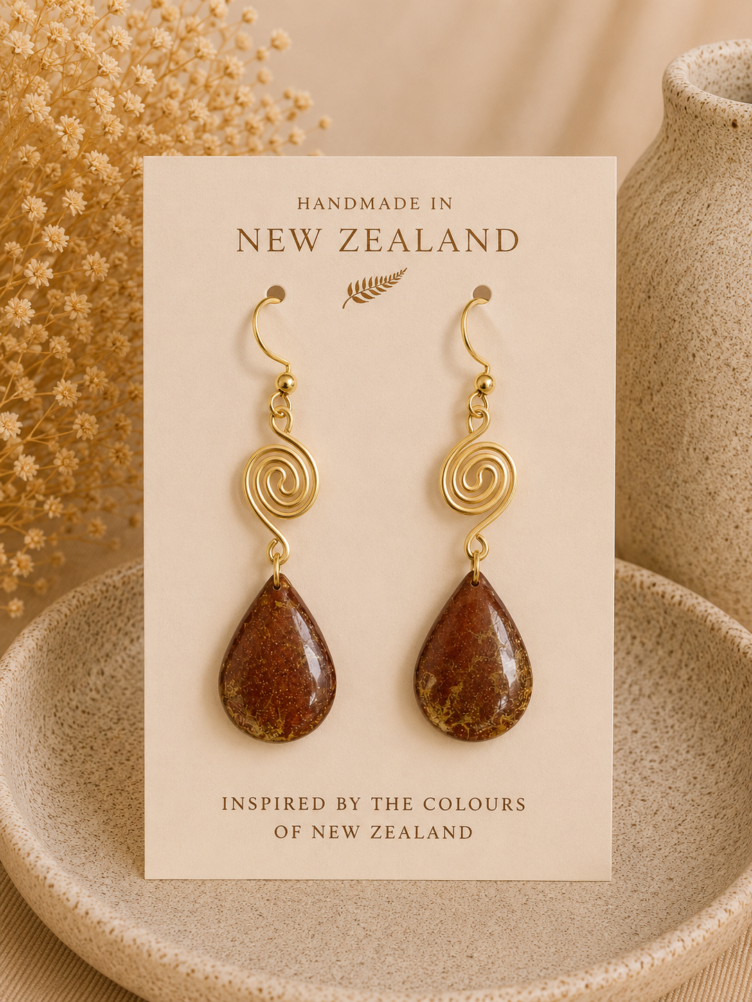 Golden Brown Earrings