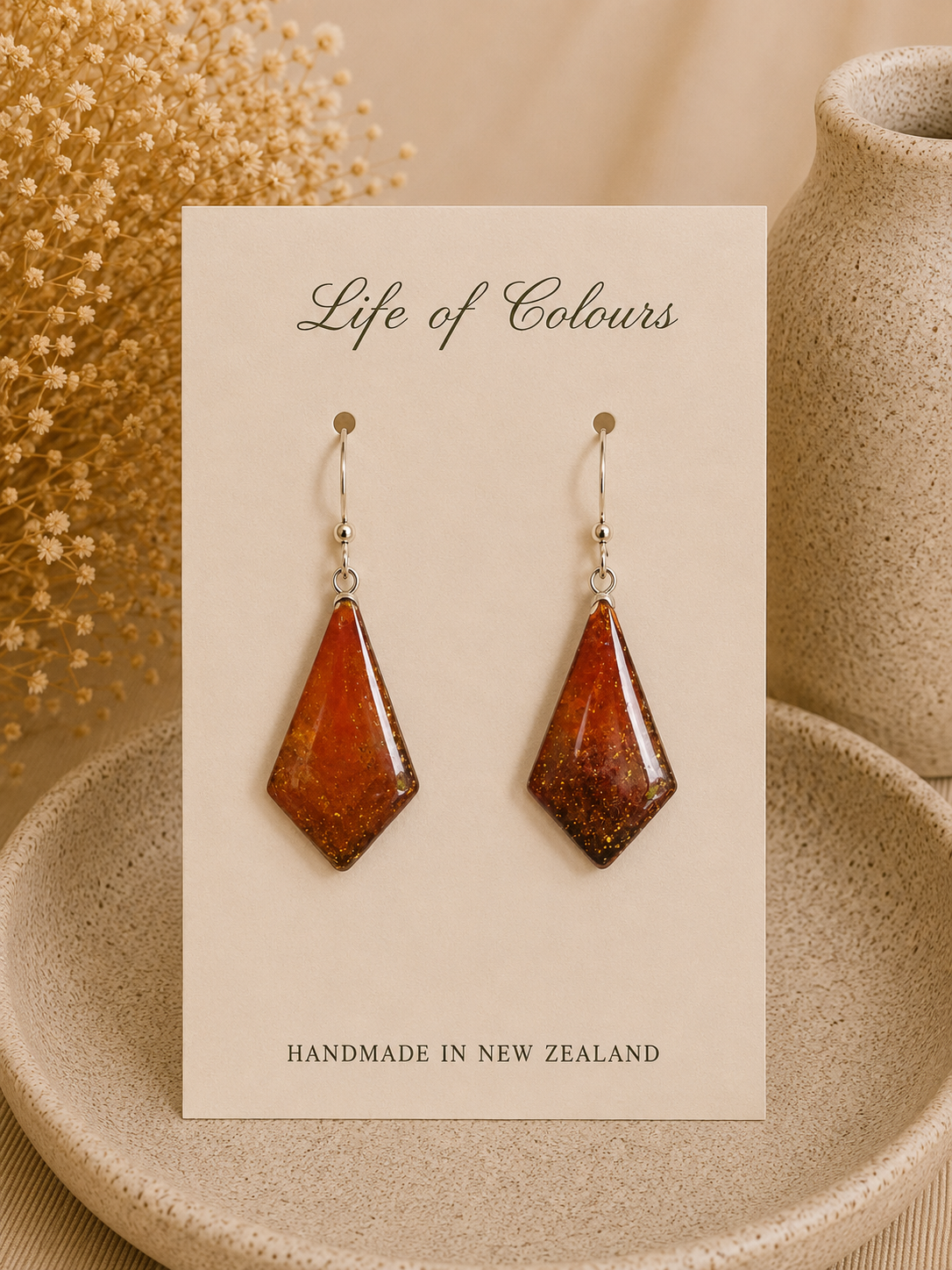 Rustic Flame Earrings