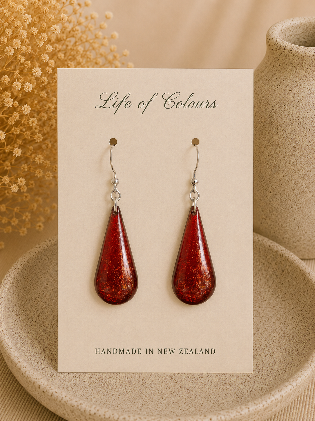 Crimson Bronze Earrings