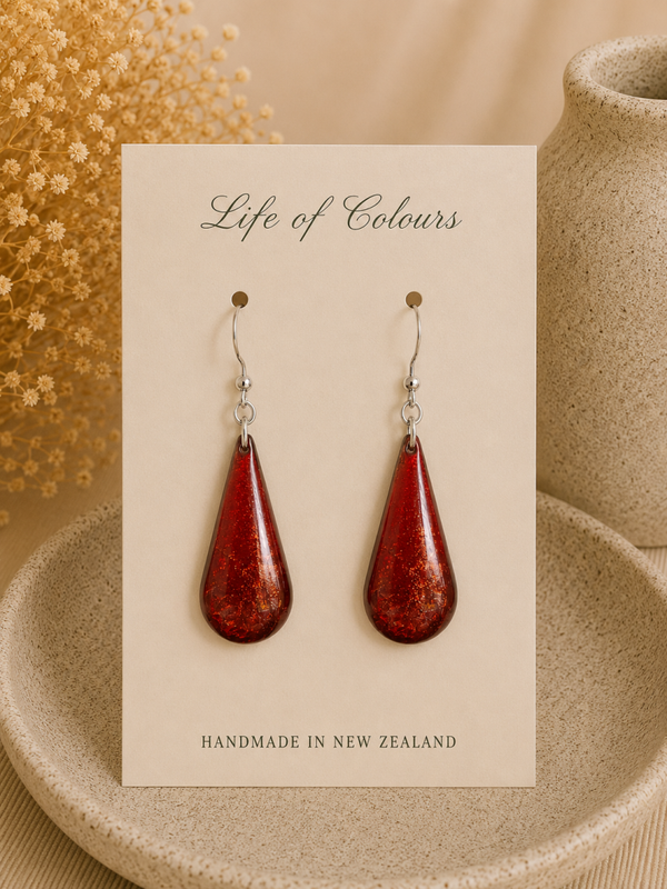 Crimson Bronze Earrings